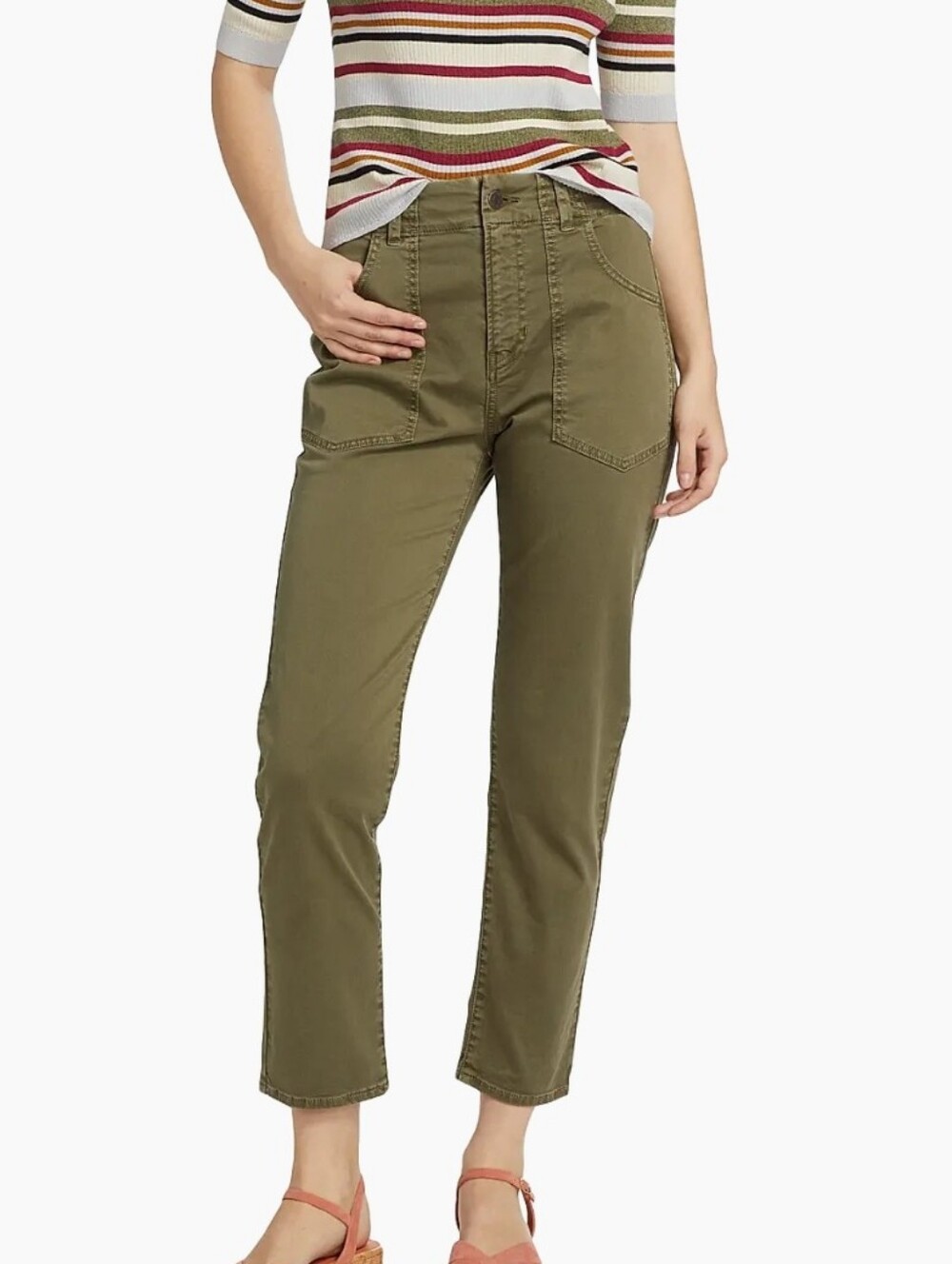 Veronica Beard Arya Straight Leg Cropped Pant 28